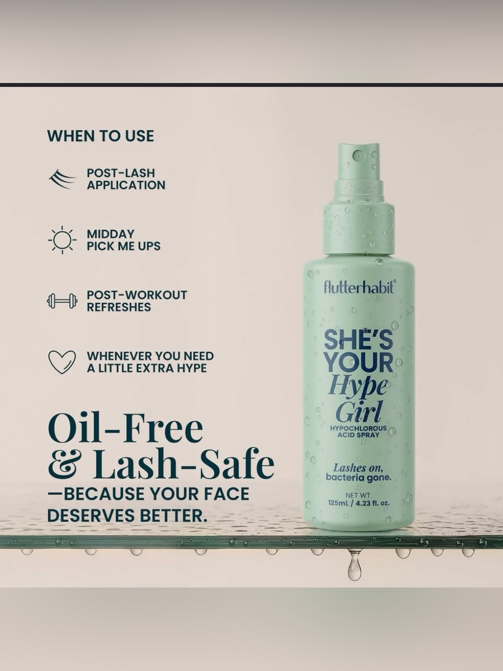 flutterhabit She's Your Hype Girl Hypochlorous Acid Spray — full size